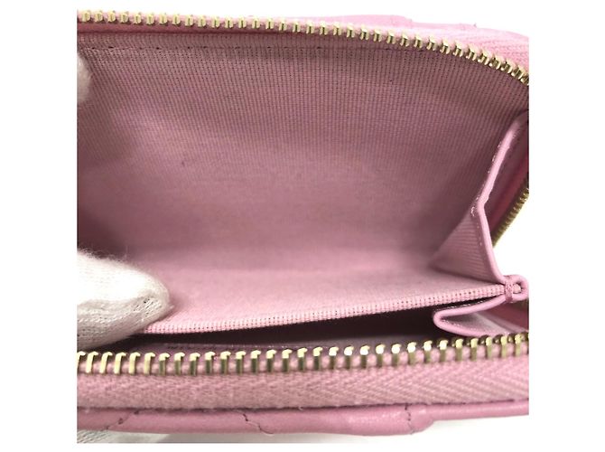 Monedero de cuero rosa Chanel - vista 9
