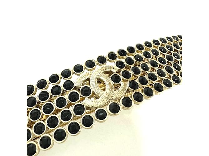 Accessorio per capelli logo Chanel Valletta oro Nero - vista 4