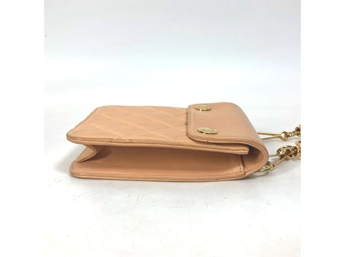 Borsa a spalla in pelle rosa Chanel - vista 3
