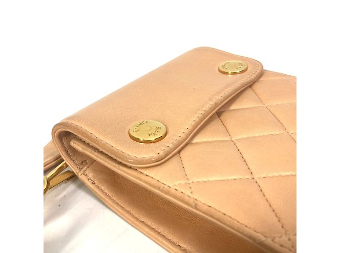 Borsa a spalla in pelle rosa Chanel - vista 6