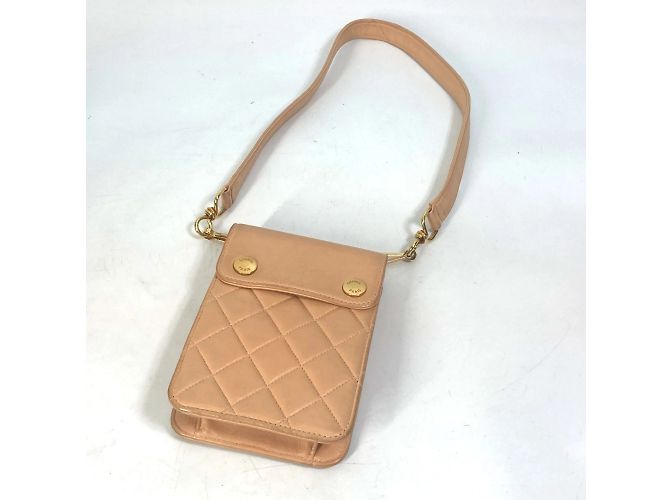 Borsa a spalla in pelle rosa Chanel - vista 7