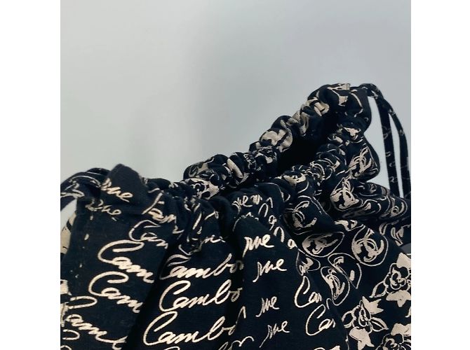 Schwarze Stoff-Tote von Chanel - Ansicht 8