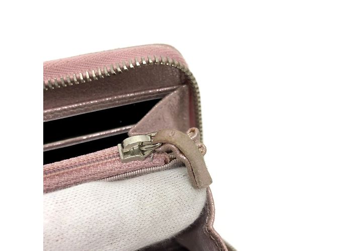 Chanel A80003 CC Marca Cierre Alrededor Cartera Larga Rosa - vista 10