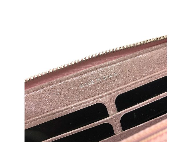 Chanel A80003 CC Marca Cierre Alrededor Cartera Larga Rosa - vista 11