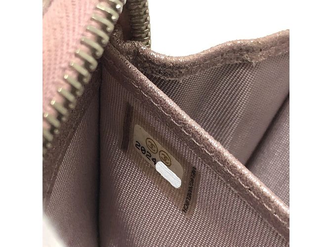 Chanel A80003 CC Marca Cierre Alrededor Cartera Larga Rosa - vista 14