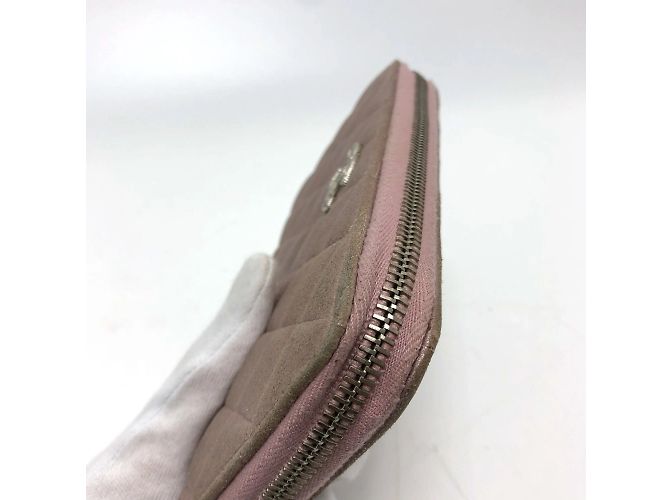 Chanel A80003 CC Marca Cierre Alrededor Cartera Larga Rosa - vista 8