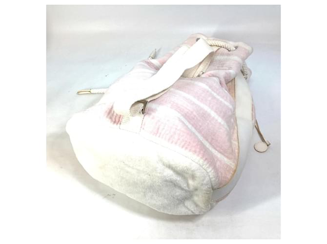 Borsa a spalla in cotone rosa Chanel - vista 6