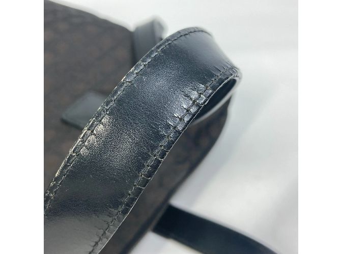 Borsa a tracolla in tessuto marrone Chanel - vista 10