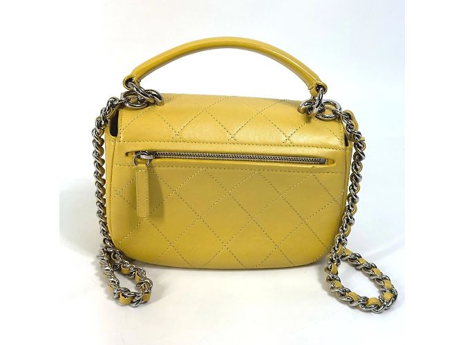 Borsa a spalla in pelle gialla Chanel Giallo - vista 2