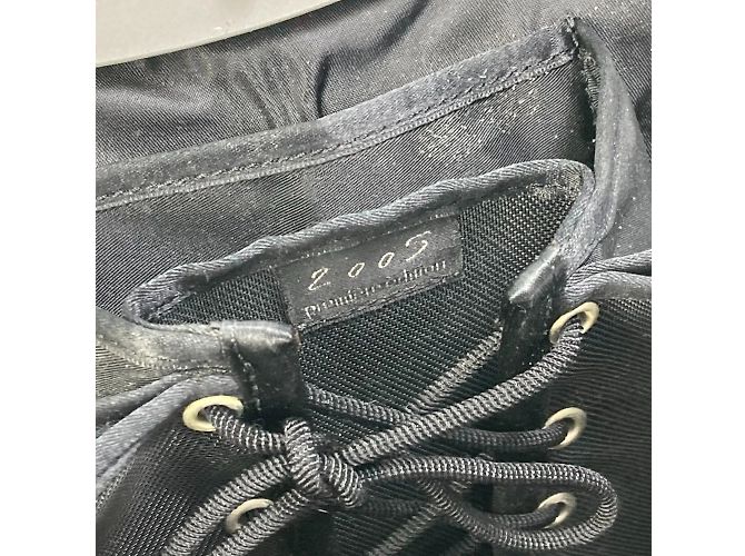 Borsa a mano Chanel in tessuto nero - vista 10