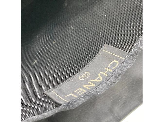 Borsa a mano Chanel in tessuto nero - vista 12