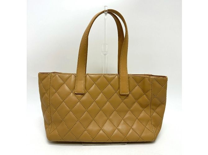 Chanel Beiger Leder Tote Bag mit Pouch - Ansicht 2