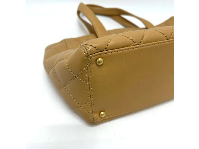Chanel Beiger Leder Tote Bag mit Pouch - Ansicht 5