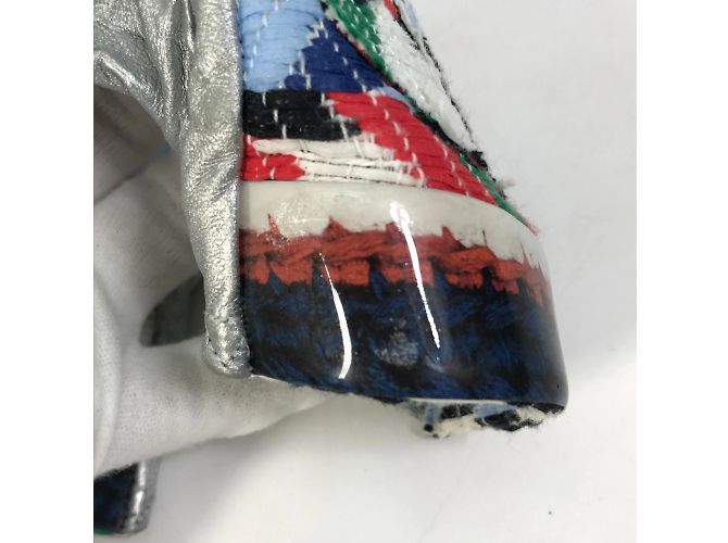 Guanti caldi argento e rosso Chanel 16S - vista 6