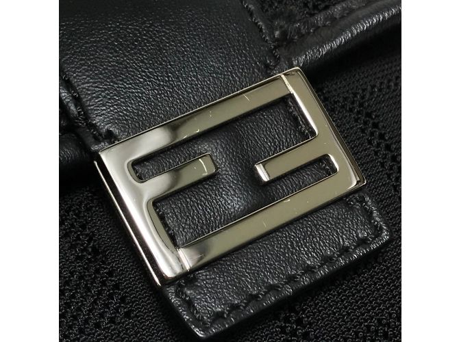 Borsa a spalla nera Fendi 7VZ049 Nero - vista 5
