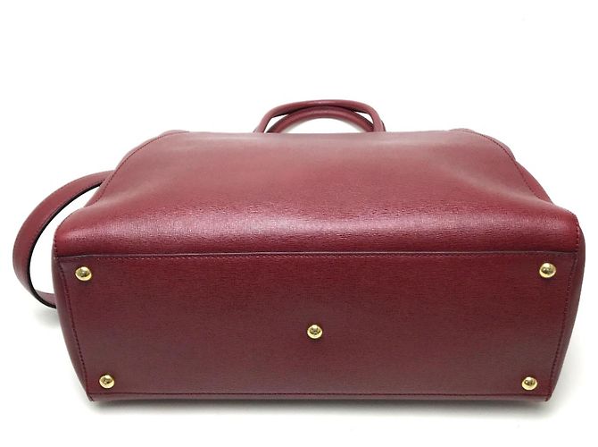 Borsa in pelle rossa Fendi 8BH250 Rosso - vista 3
