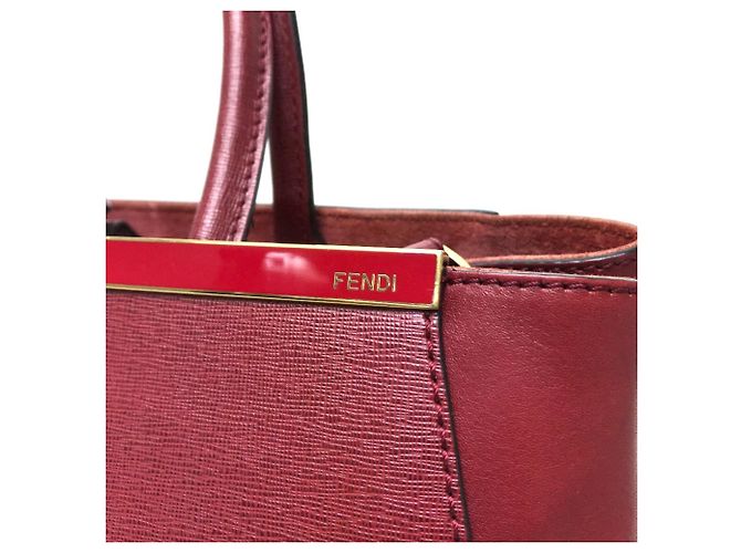 Borsa in pelle rossa Fendi 8BH250 Rosso - vista 6