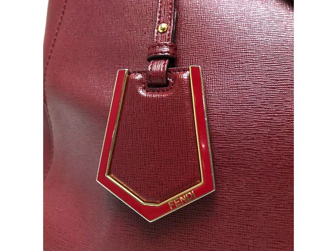 Borsa in pelle rossa Fendi 8BH250 Rosso - vista 8