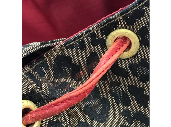 Zaino Fendi marrone e rosso - vista 7