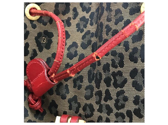 Zaino Fendi marrone e rosso - vista 8