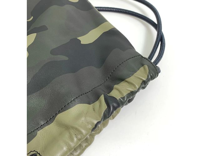 Christian Dior Sac à dos en cuir vert camouflage Dior Homme - vue 6
