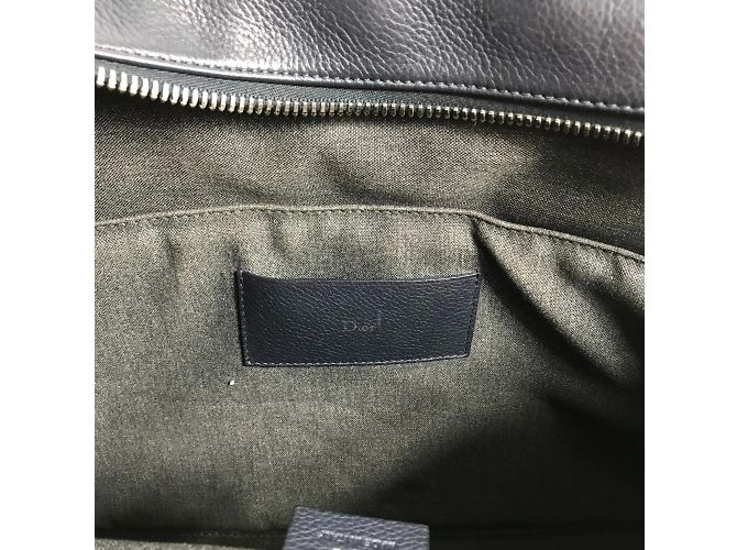 Christian Dior Borsa in pelle blu navy Dior Homme - vista 13