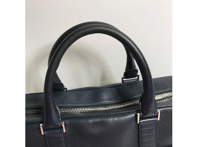 Christian Dior Borsa in pelle blu navy Dior Homme - vista 2