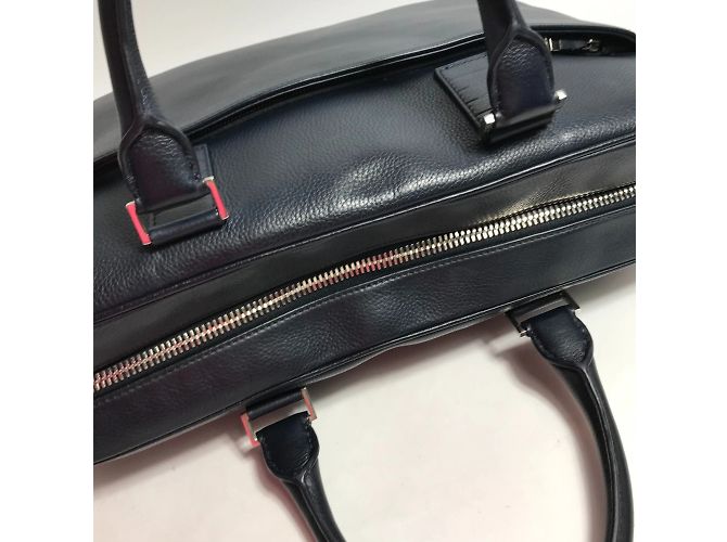 Christian Dior Borsa in pelle blu navy Dior Homme - vista 4