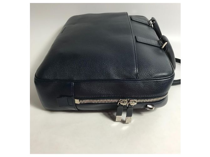 Christian Dior Borsa in pelle blu navy Dior Homme - vista 9