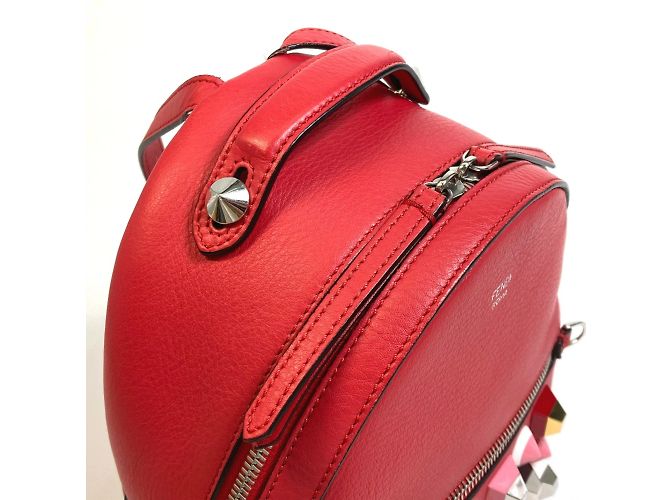 Fendi 8BZ038 Rucksack Valentine Limited Color Studs Rot - Ansicht 12