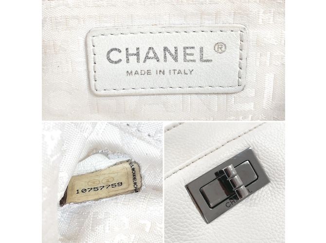 Executive Bolsa executiva Chanel em couro caviar branco - vista 10
