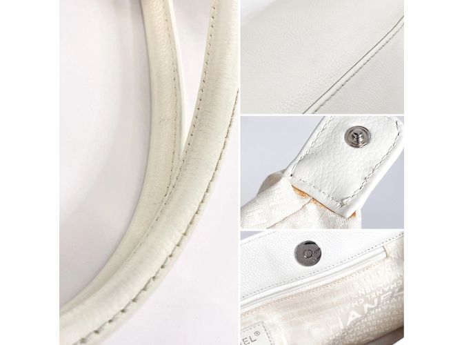 Executive Bolsa executiva Chanel em couro caviar branco - vista 11
