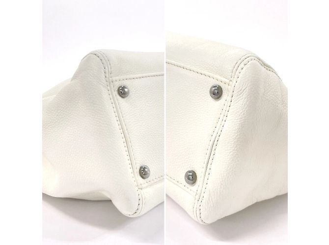 Executive Bolsa executiva Chanel em couro caviar branco - vista 5