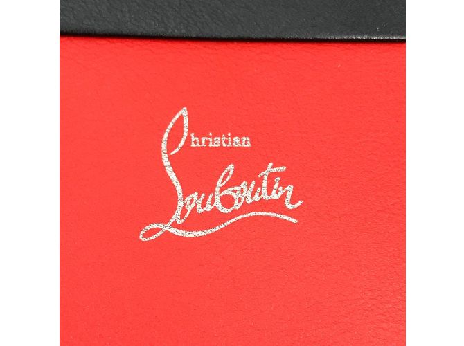 Clutch in pelle nera Christian Louboutin - vista 11