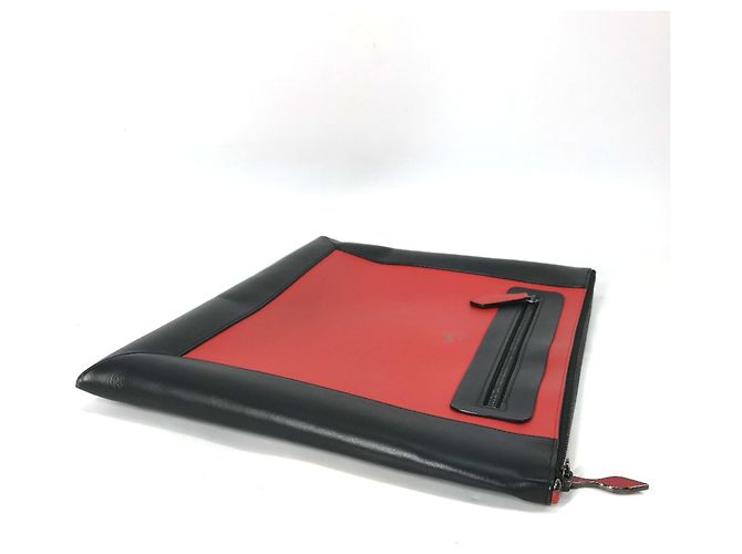 Clutch in pelle nera Christian Louboutin - vista 5