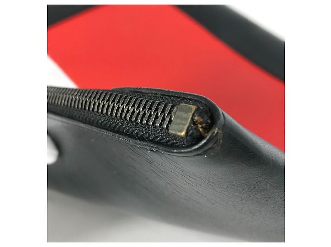 Clutch in pelle nera Christian Louboutin - vista 9