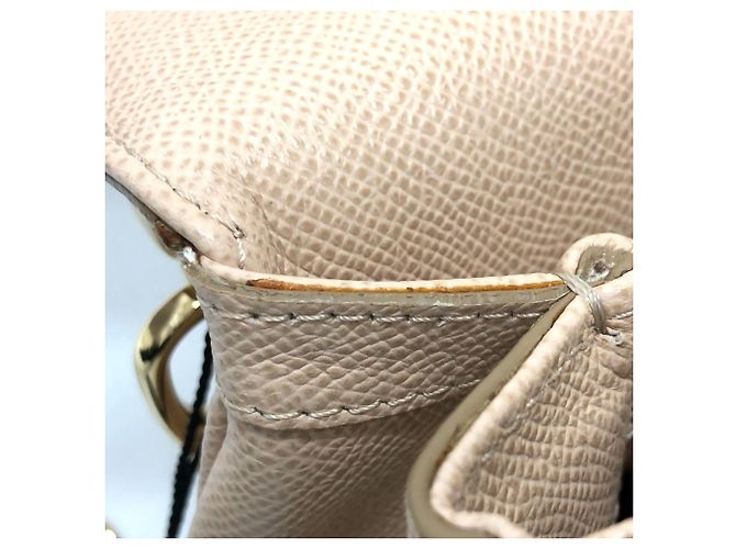 Borsa a spalla in pelle beige Dolce & Gabbana - vista 15