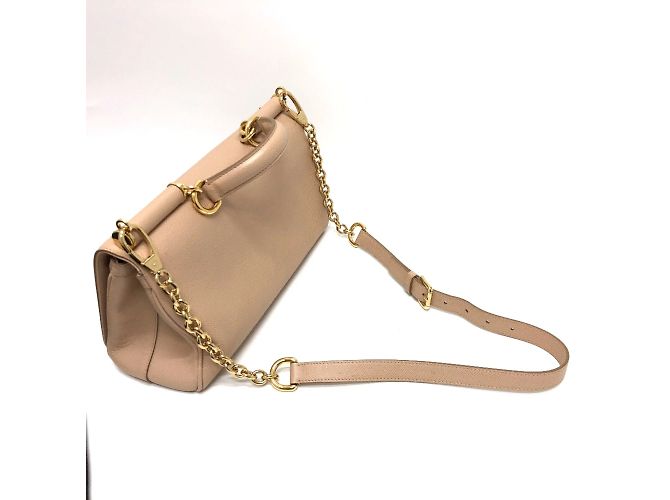 Borsa a spalla in pelle beige Dolce & Gabbana - vista 16