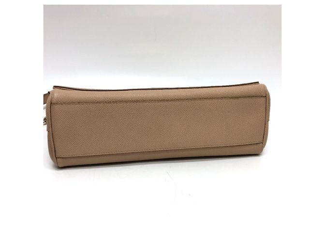 Borsa a spalla in pelle beige Dolce & Gabbana - vista 7