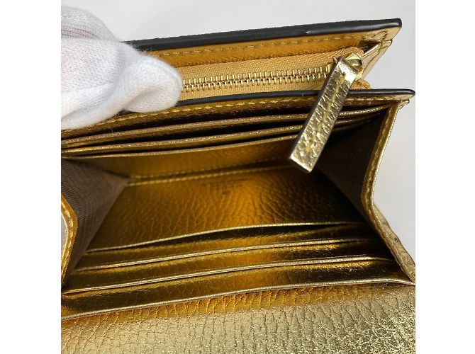 Billetera bi-fold Gucci en oro Dorado - vista 11
