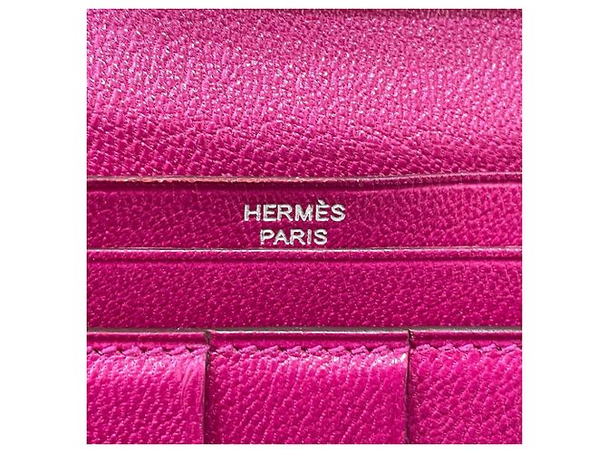 Hermès Bearn Souffle Bifold Langbörse Pink - Ansicht 10
