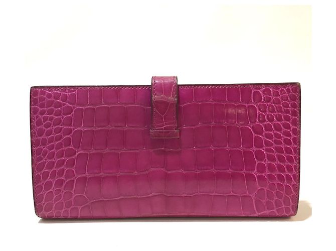 Hermès Bearn Souffle Bifold Langbörse Pink - Ansicht 2