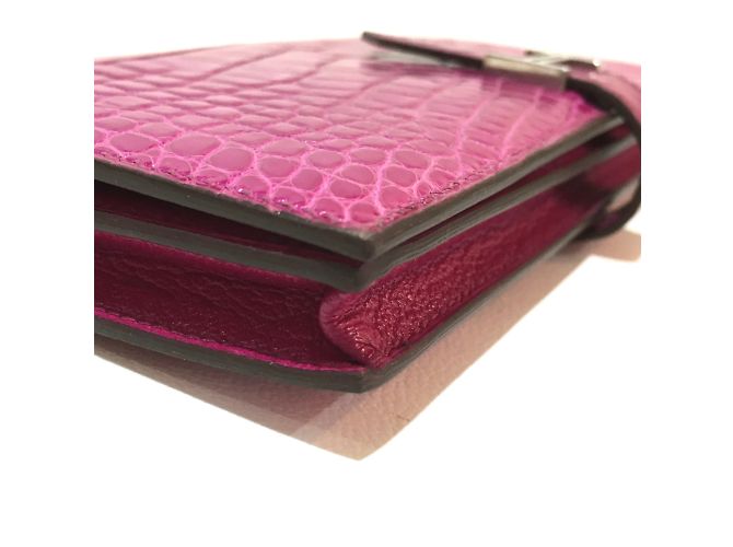 Hermès Bearn Souffle Bifold Langbörse Pink - Ansicht 3