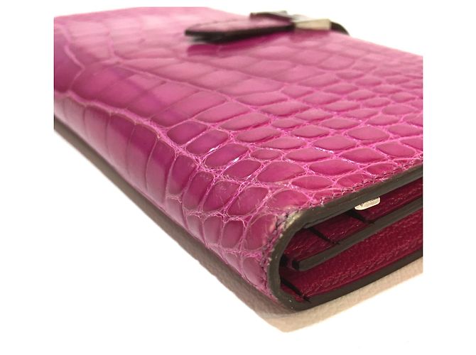 Hermès Bearn Souffle Bifold Langbörse Pink - Ansicht 4