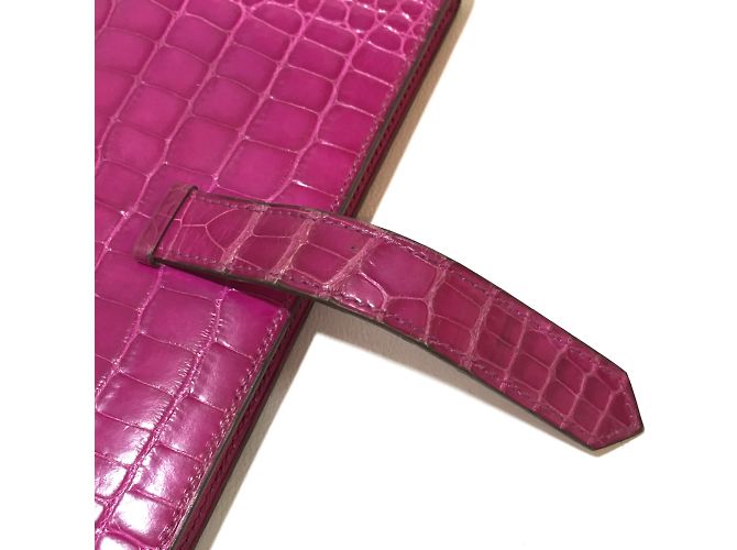 Hermès Bearn Souffle Bifold Langbörse Pink - Ansicht 5