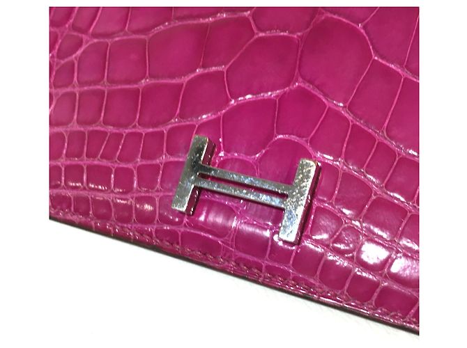 Hermès Bearn Souffle Bifold Langbörse Pink - Ansicht 6