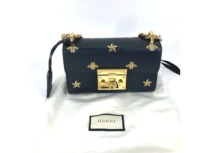 Borsa a spalla in pelle nera Gucci 432182 Nero - vista 10