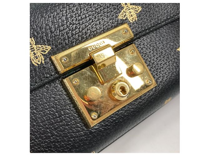 Borsa a spalla in pelle nera Gucci 432182 Nero - vista 8