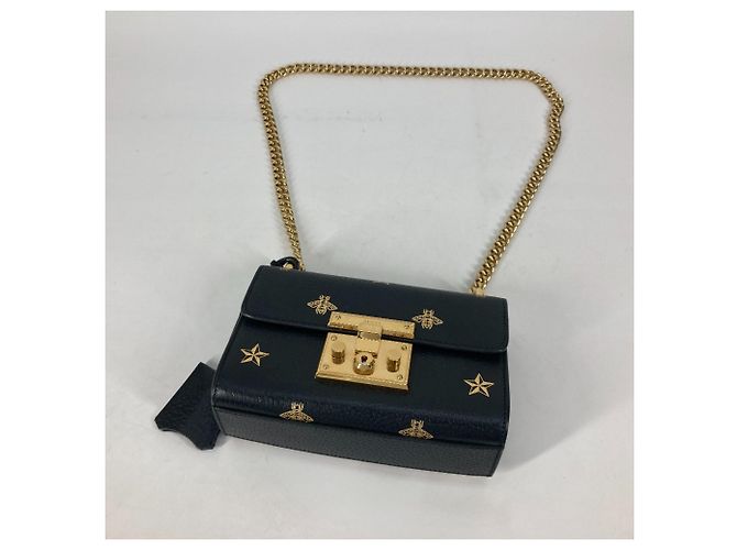 Borsa a spalla in pelle nera Gucci 432182 Nero - vista 9