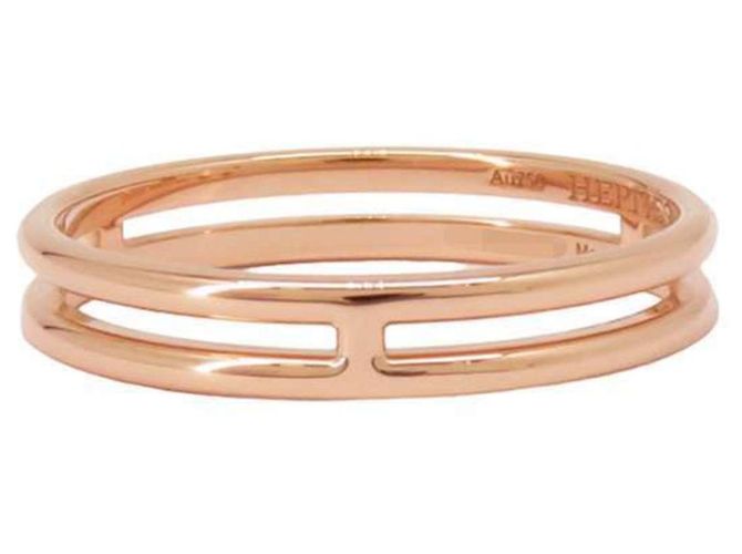 Hermès Hermes Ariane K18PG Pink Gold Band Ring - view 2